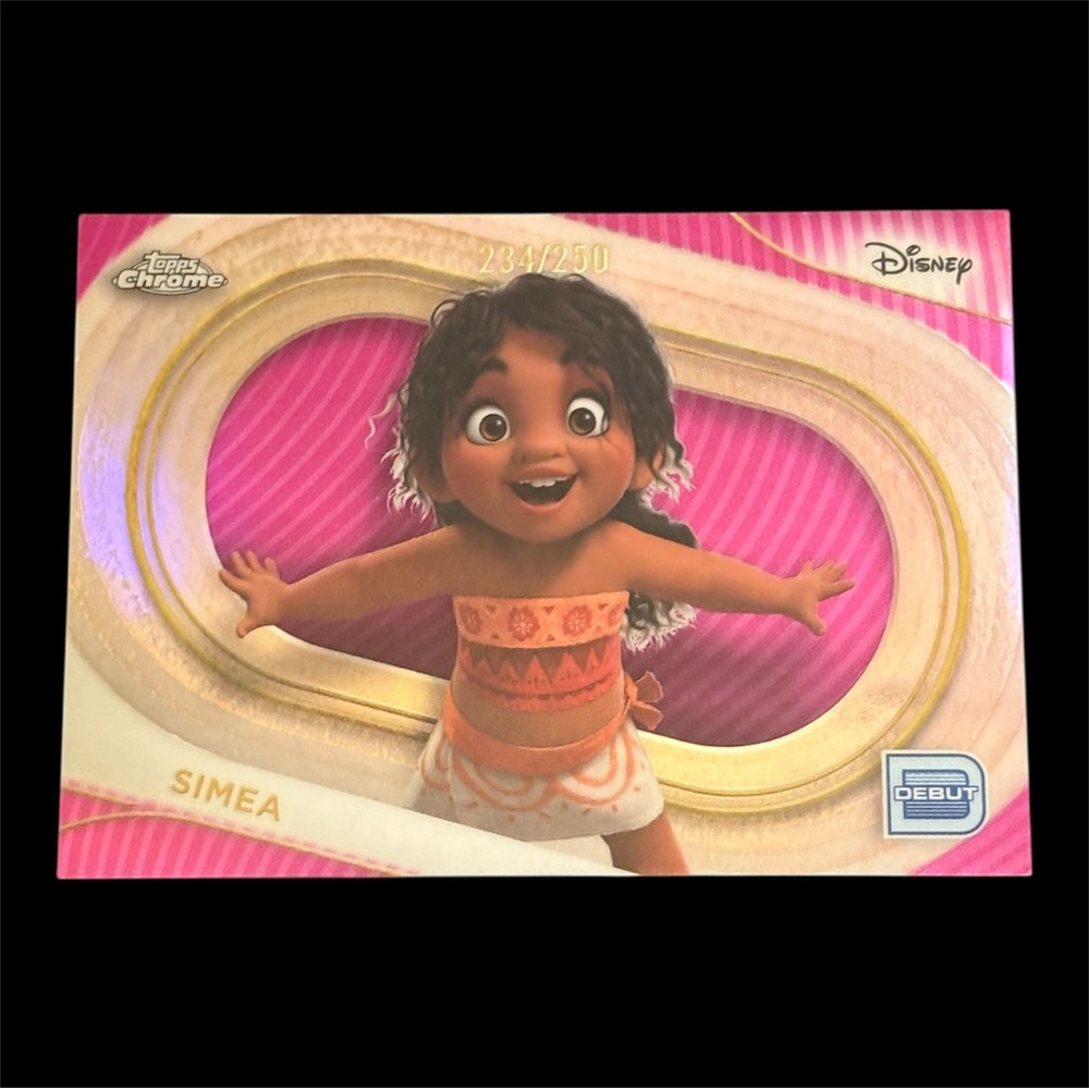 2025 TOPPS CHROME DISNEY MOANA SIMEA - PINK REFRACTOR PARALLEL CARD #11 234/250